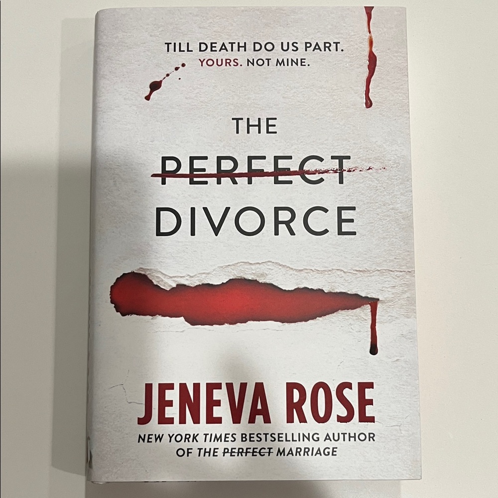 The Perfect Divorce by Jeneva Rose — White & Red Hardcover